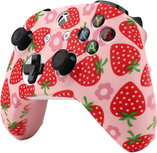 Vista 7 de RALAN - Funda protectora de silicona antideslizante para control de Xbox One, compatible con Xbox 1 inalámbricacon cable, con 2 bonitas tapas