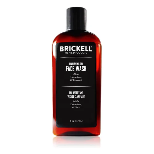 Vista 7 de Limpiador Facial en Gel Clarificante Brickell para Hombres, Limpiador Facial Diario Natural y Orgánico de Espuma Rica Formulado con Geranio, Coco