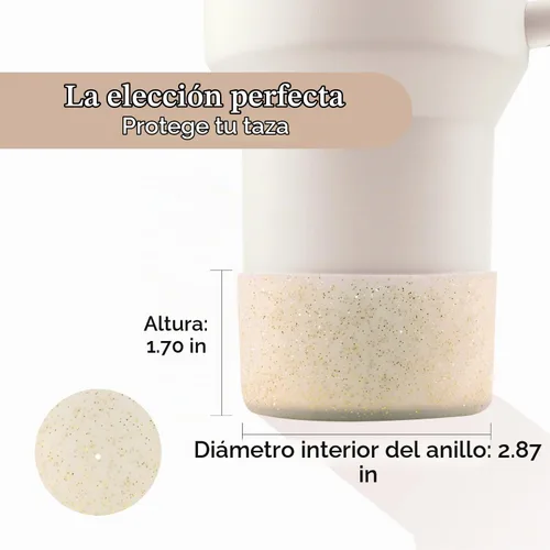 Vista 2 de WORBSS 2 Pack Bota de silicona con purpurina, compatible con Stanley Tumbler 20 30 40 oz y Hydro Flask 18-24 oz, accesorios para protector de fondo