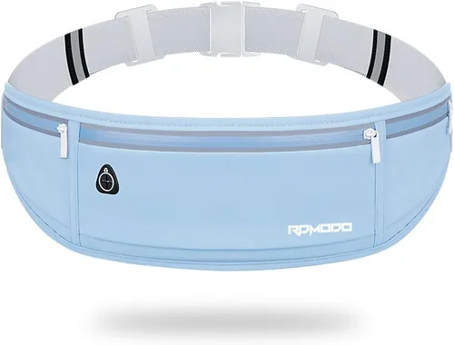 Vista 11 de Cinturón delgado para correr, soporte para teléfono de 3 bolsillos para correr, caminar, andar en bicicleta, riñonera impermeable para mujeres