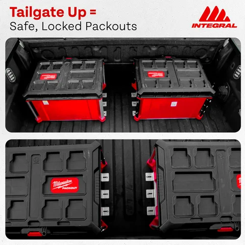 Vista 5 de Integral Placa de montaje compatible con Milwaukee Packout - Placa base de aluminio para embalaje (placa completa)
