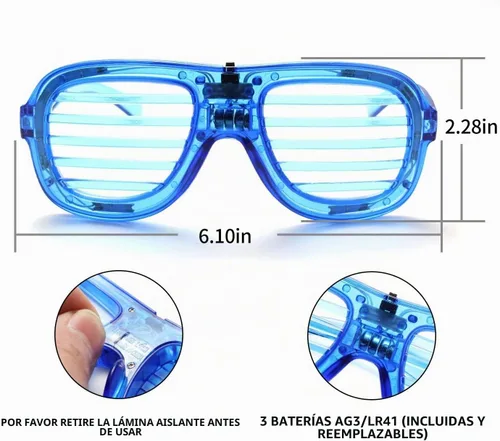 Vista 5 de M.best 4 Pack LED Glasses 4 Colors Light Up Glasses Glow In The Dark Party Supplies Favor for Kids Adult Birthday,Raves,Halloween,Christmas, New Year