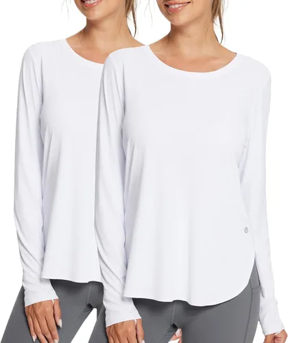 Vista 42 de BALEAF - Camisetas de sol de manga larga para mujer, con FPU 50+, para senderismo, ligeras, de secado rápido, protección contra rayos ultravioleta