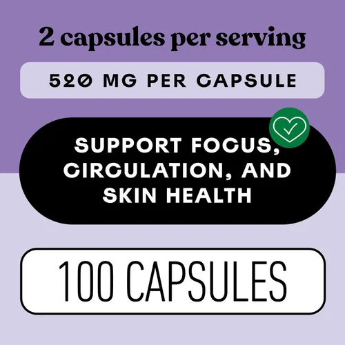 Vista 5 de Cápsulas orgánicas de semillas de uva – 520 mg, 100 unidades – polifenoles y antioxidantes OPC