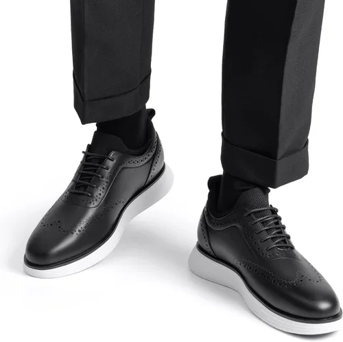 Vista 6 de Bruno Marc Zapatillas de vestir para hombre Oxfords Casual Wingtip Brogue Shoes 2.0