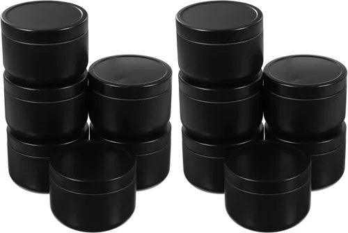 Vista 10 de 12pcs Oz Tinplate Balm Jars with Lids for Candles, Blush and Jewelry Golden