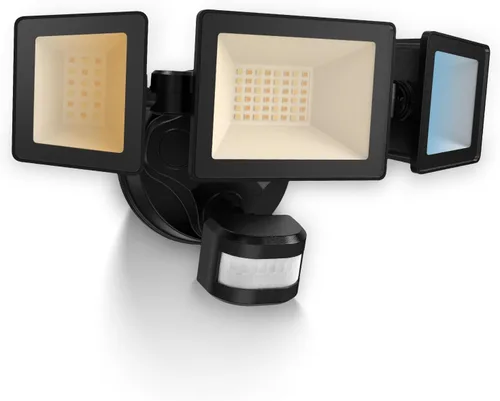 Vista 14 de ALUSSO Luces para exteriores con sensor de movimiento cableadas (no solares), luces de inundación de 40 W 4500 lm para exteriores 120 V, 3 modos