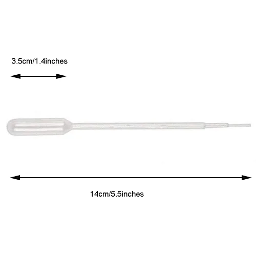 Vista 2 de 300 piezas de Pipetas de plástico desechables transparentes de 1 ml con cuentagotas, Pipetas volumétricas, Pipetas para aceites esenciales