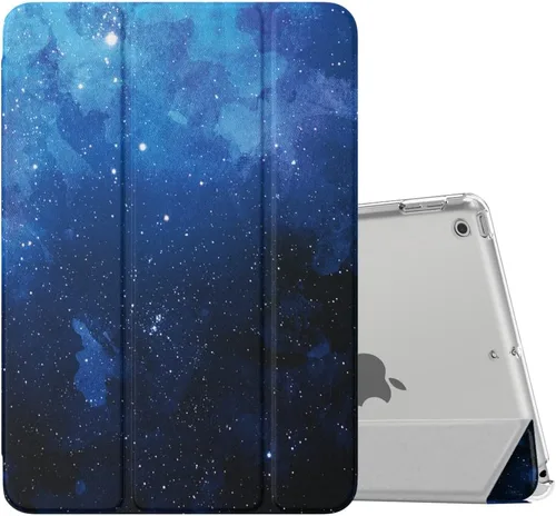 Vista 20 de MoKo - Funda compatible con iPad 2019, fina, ligera, inteligente, carcasa, cubierta de soporte con protector trasero traslúcido esmerilado 1-Oro Rosa