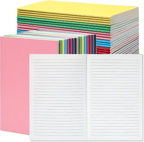 Vista 9 de miikoul Paquete de 24 cuadernos de diario A5 en blanco al por mayor, cubierta suave colorida papel sin líneas para niños estudiantes viajeros