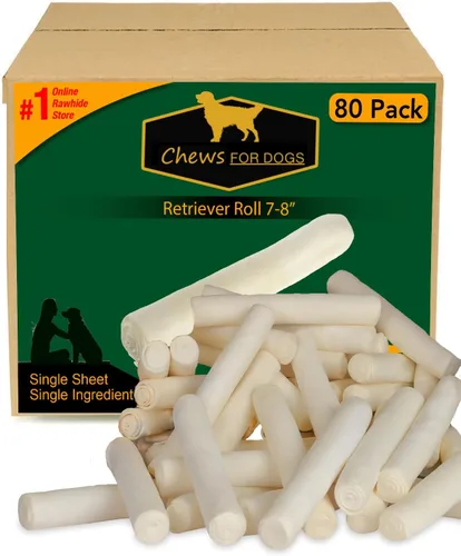 Vista 2 de Rollo de masticables prémium para perros retriever de 7 a 8 pulgadas extra grueso (paquete de 20)