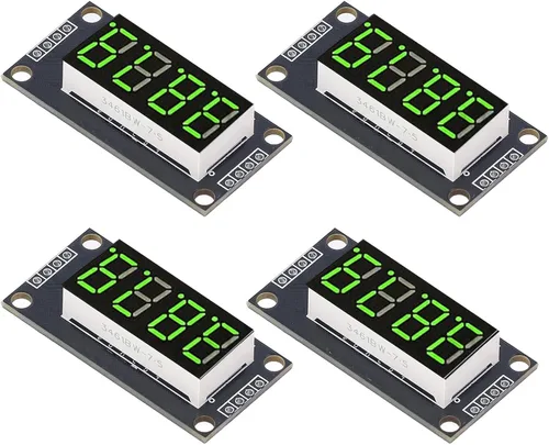 Vista 4 de 4 juegos de módulo de visualización de tubo digital LED, 4 dígitos y 7 segmentos, 0.36 pulgadas, TM1637, módulo de visualización numérica