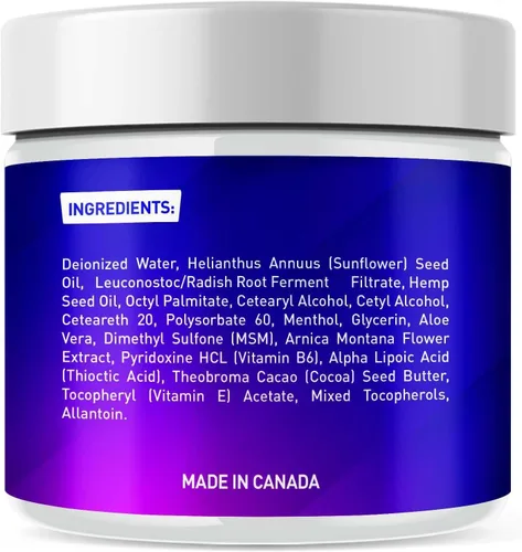 Vista 6 de Pure Sciences Neuropathy - Crema para alivio del dolor por neuropatía de fuerza máxima para pies, manos, piernas, con Árnica, Vitamina B6, Aloe