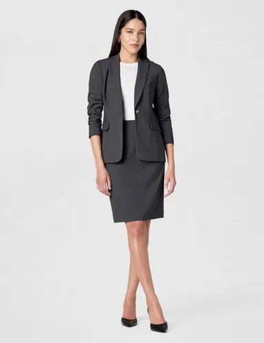 Vista 6 de Calvin Klein - Falda de traje de corte clásico recta Lux para mujer (Tallas regulares y tallas grandes)