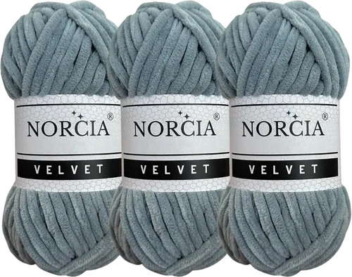 Vista 27 de Hilo de Terciopelo Suave Chenille para Ganchillo Super Voluminoso (100g-3.50oz) (68m-74.3 yds) Hilo para Manta de Bebé para Tejer Amigurumi Hilo