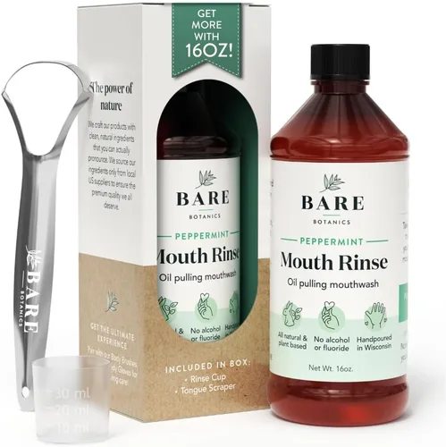 Vista 7 de Bare Botanics Aceite para dientes y encías (canela) 16 onzas – Enjuague bucal natural para blanquear y respirar más fresco – Salud oral diaria libre