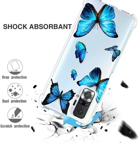 Vista 7 de Funda para Redmi Note 10 (4G)/para Redmi Note 10S M2101K7BG Funda transparente para niñas mujeres, TPU suave a prueba de golpes Funda protectora