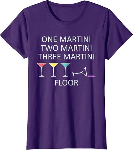 Vista 45 de Funny Bartender One Two Three Martini Floor Cocktail T-Shirt Asphalt Grey