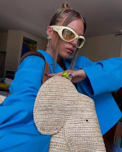 Vista 2 de PEGH Gafas de sol envolventes Y2K de gran tamaño ovaladas para hombres y mujeres de moda