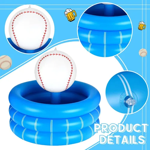 Vista 5 de Bencailor - Barra de servir inflable de PVC para bebidas de fútbol, juego de lanzamiento, decoración de fiesta, rugby, baloncesto, béisbol
