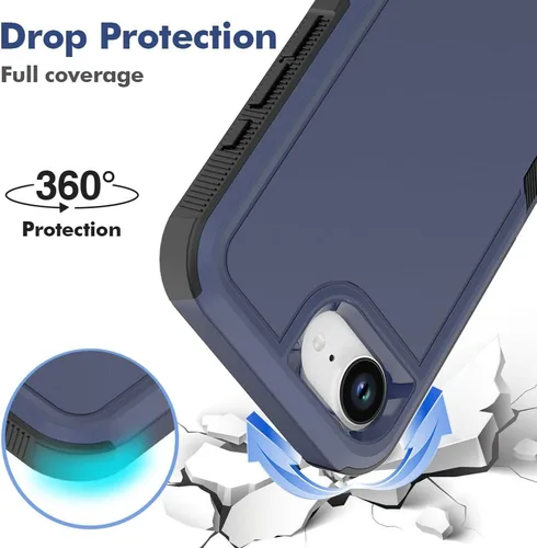 Vista 401 de Jeylly Funda para iPhone SE/Funda para iPhone 5S, Exterior de Plástico Duro que Absorbe Golpes + Interior de Silicona de Goma Defensor contra