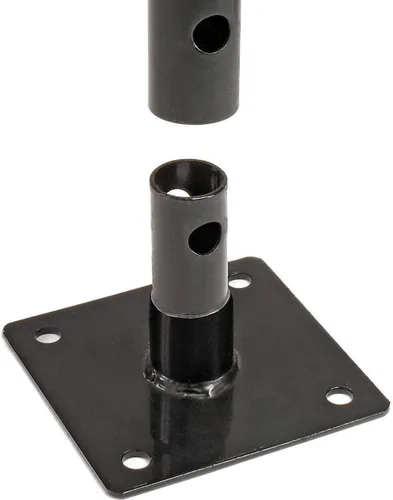 Vista 2 de Global Industrial 68" L Wave Portabicicletas, negro, montaje con brida, capacidad para 7 bicicletas