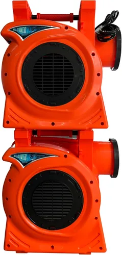 Vista 8 de Soplador turbo inflable comercial de 2 HP de doble admisión de aire, compacto y eficiente de energía para casa inflable grande, tobogán de agua