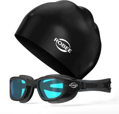 Vista 14 de Robee Gafas de natación, gafas de natación polarizadas para adultos, para hombres, mujeres y jóvenes, gafas de piscina de agua