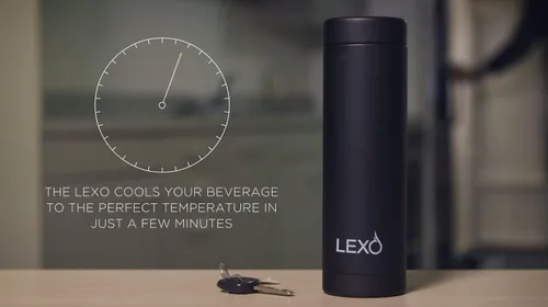 Vista 3 de LEXO Taza inteligente con regulación de temperatura de 16 oz. - Acero inoxidable - Tapa superior abatible