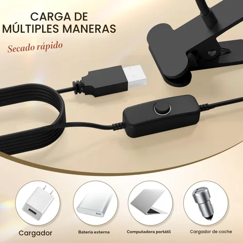Vista 9 de AORAEM - Lámpara de uñas UV, luz LED de manicura, lámpara de curado de Negro