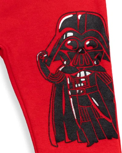 Vista 5 de STAR WARS Darth Vader Stormtrooper C-3PO Chewbacca R2-D2 Baby Yoda Paquete de 2 pantalones deportivos para recién nacidos a bebés, Plateado