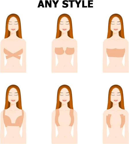 Vista 7 de Northside Boob Tape - Cinta para levantamiento de senos, cinta corporal con 2 pares de cubiertas para pezones