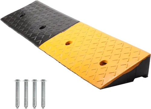 Vista 9 de MYOYAY Rampa de goma para bordillo de 2 pulgadas de elevación Rampa de umbral de goma resistente Rampa de acera para vehículos de 10 toneladas Rampa
