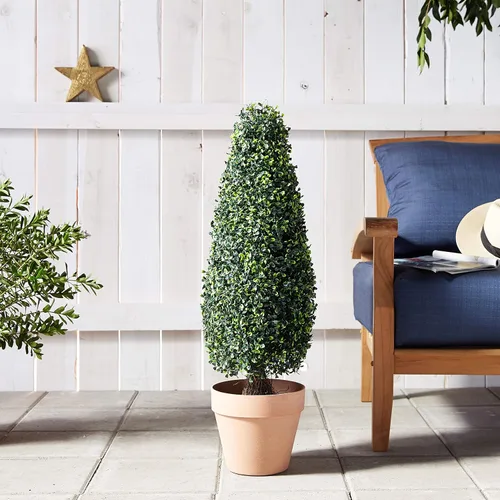 Vista 5 de Casi Natural 3 ft. Boxwood Topiario torre