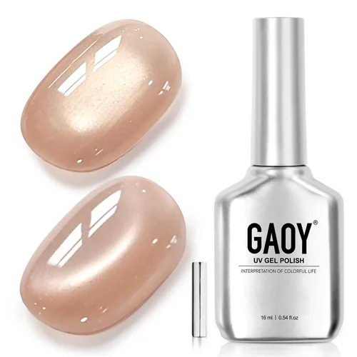 Vista 66 de GAOY Esmalte de uñas de gel Brown Cat Eye, 4629 azul ámbar, 0.5 fl oz Ámbar azul