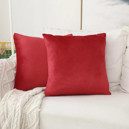 Vista 28 de Home Brilliant Funda de cojín decorativa para el hogar, en terciopelo, para sofá, silla, cama.