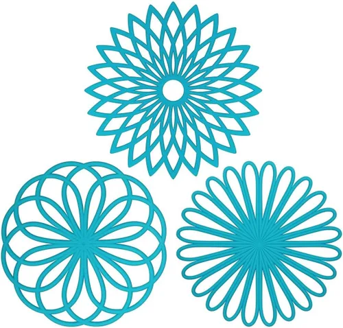 Vista 15 de ME.FAN Salvamanteles de silicona – Almohadillas calientes de cocina para ollas y platos – Salvamanteles aislados para tetera – Flexible, duradero