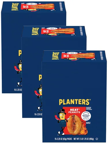 Vista 6 de Planters Heat Peanuts (bolsas de 2.25 onzas, paquete de 15)