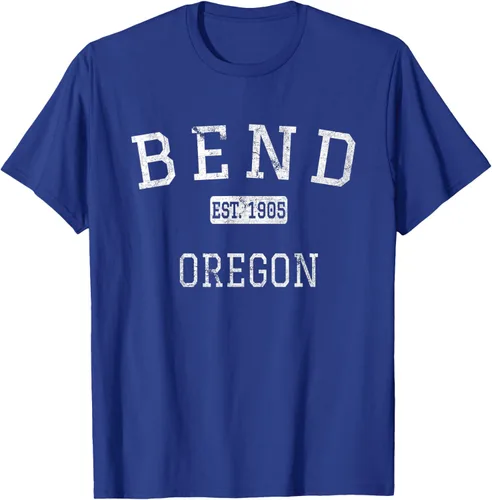 Vista 25 de Bend Oregon OR Camiseta vintage, Negro