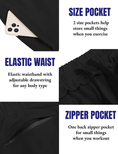 Vista 6 de COOFANDY Pantalones cortos de entrenamiento de gimnasio para hombre de 7 pulgadas, paquete de 2 pantalones cortos deportivos de secado rápido