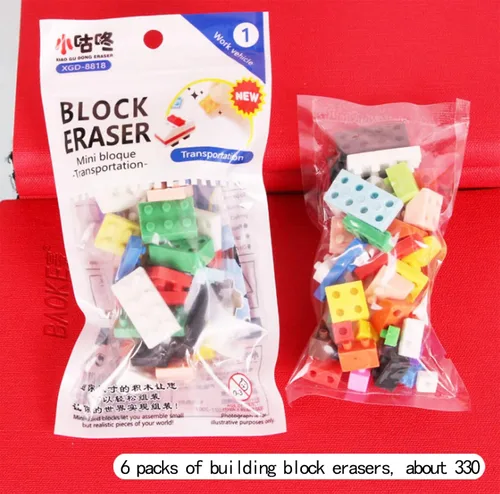 Vista 7 de 330 piezas lindo 3D bloque de construcción borrador trapezoidal cuadrado rompecabezas borrador clase premio regalo de fiesta infantil