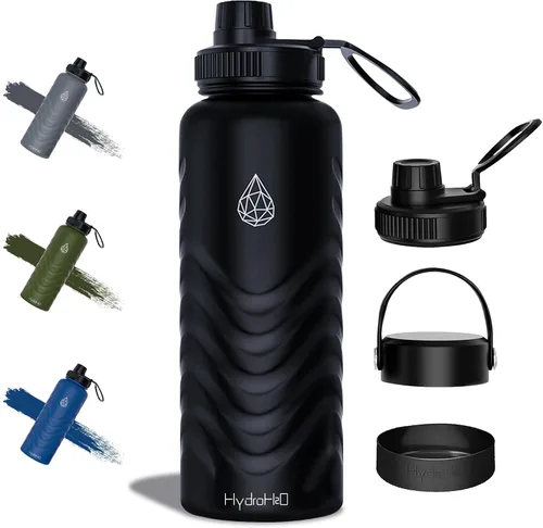 Vista 11 de Botella de agua aislada de acero inoxidable de 24 onzas con tapa de popote Verde