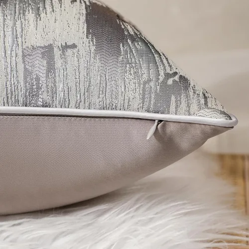 Vista 4 de vctops Funda de cojín decorativa abstracta gris de lujo, funda de cojín cuadrada suave para sofá, dormitorio, automóvil