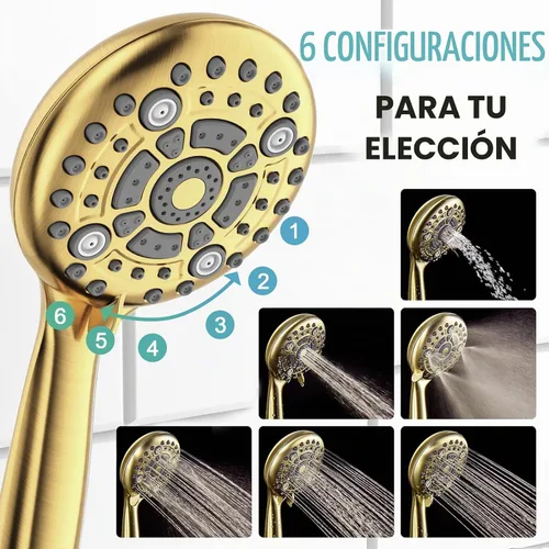 Vista 5 de SR SUN RISE Grifo de ducha – Sistema de cabezal de ducha multifuncional de alta presión de 10 pulgadas con accesorios de cabezal de ducha de mano