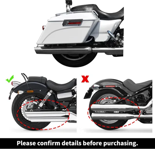 Vista 7 de Alforjas rígidas con soportes de conversión cromados para Harley Davidson 1984-2017 Softail Modelos FLST FLSTC FLSTF FLSTN FLSTS modelos Blanco
