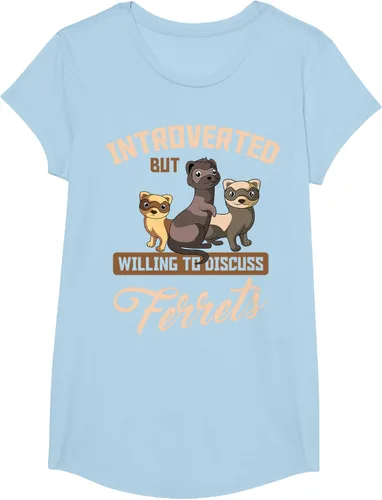 Vista 15 de Camiseta para amantes de los animales de los hurones, Negro, S