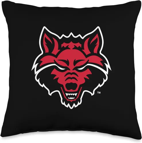 Vista 5 de License Champs NCAA Arkansas State University Red Wolves-RYLAKS06 - Almohada de 18 x 18 pulgadas, multicolor