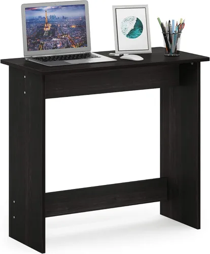 Vista 12 de Furinno Simplistic - Escritorio rústico para computadora de 31 pulgadas, escritorio de oficina pequeño, escritorio rectangular de oficina en casa