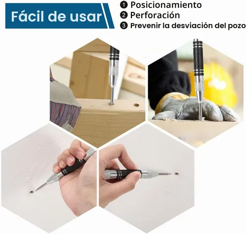 Vista 5 de 2 perforadores centrales automáticos de alta resistencia, perforador de agujero central de acero de alta calidad de 5 pulgadas, herramienta