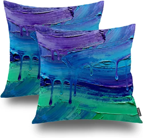 Vista 36 de Shrahala Juego de 2 fundas de almohada de mandala de color beige para exteriores, cuadradas, mandala, para interiores, de lino resistente al agua